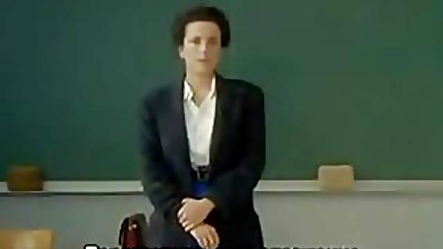 Sexy Brunette Teacher Strips and Gives Lesson To Naked Students