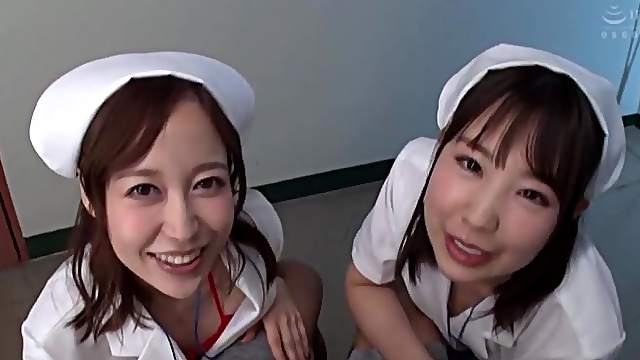 Two horny Asian chicks love playing with a hard dick together