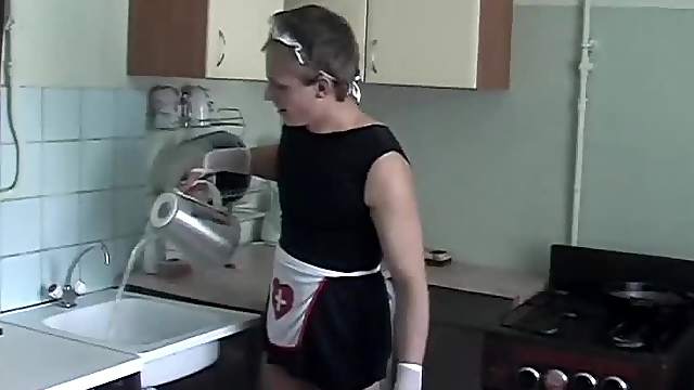 Warning! Boy in female dress is acting like a fool