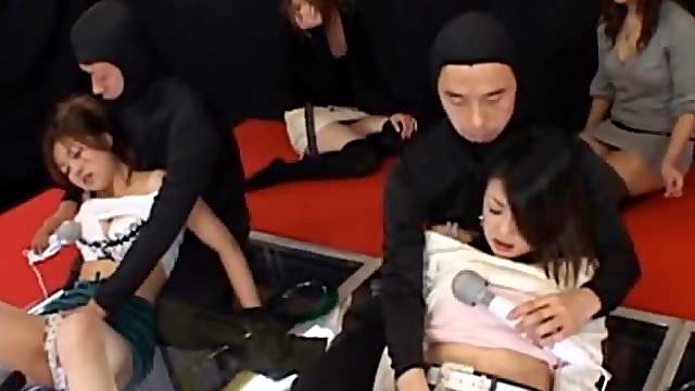 Chesty asian bitch getting cunt teased