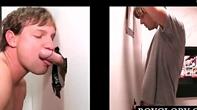 Straight hard cock fucking gay mouth on gloryhole