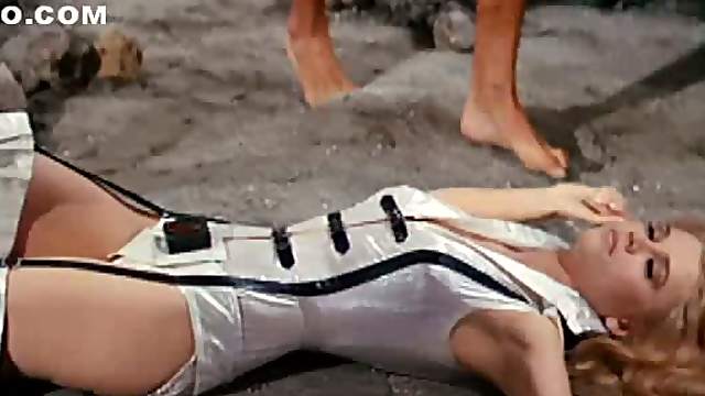 Incredibly Hot Retro Star Jane Fonda Wearing a Tight Space Suit