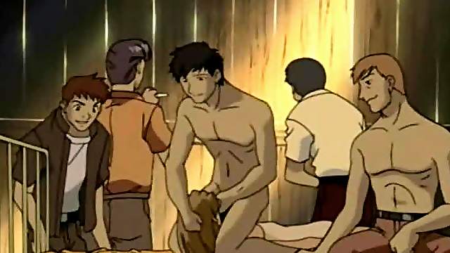 Chained hentai girl brutally fucked by bandits