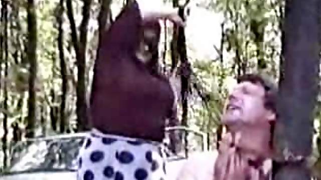 Amateur SERBIAN couple are enjoying BDSM outdoors