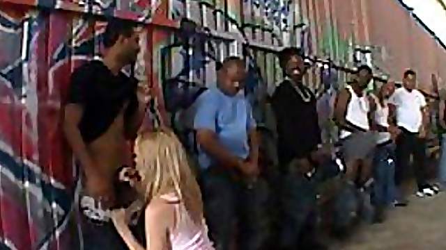 Annette Schwarz Swallows 10 Gallons Of Cum In an Interracial Gangbang