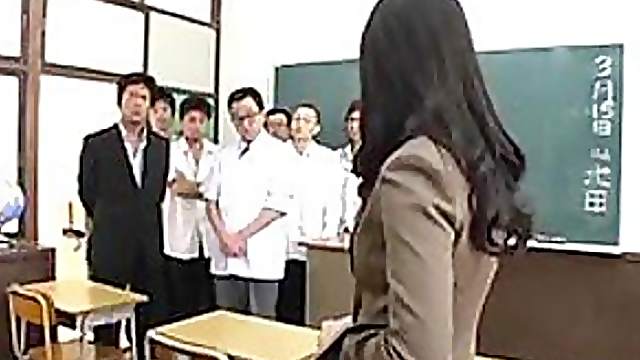 Lesbian Japanese Babes Kiss and Then Get Covered In Cum In a Gangbang
