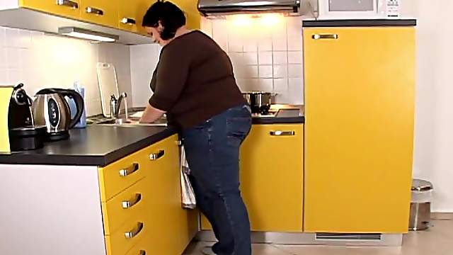 Ivana the horny BBW gets fingered and fucked rough