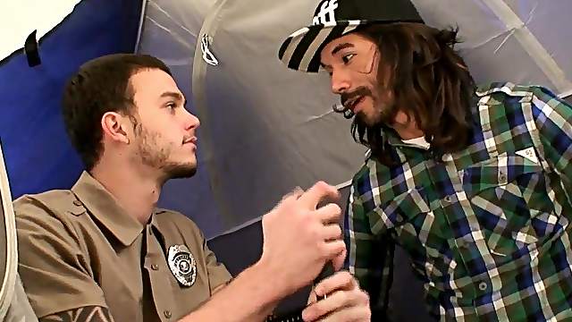 Long haired punk sucks and gets dicked hard