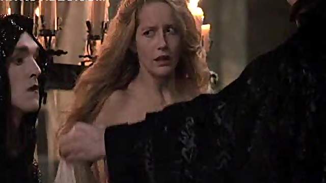 Blonde Laure Marsac Topless In Public and Surrounded By Vampires