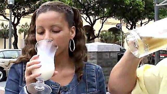 Curly chick with big tits gets banged in flexible poses