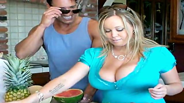 Huge tittied Brandy Talore takes rough pussy pounding in a bedroom