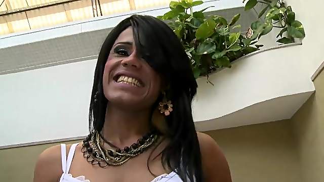 And then BOOM - she whoops out her cock