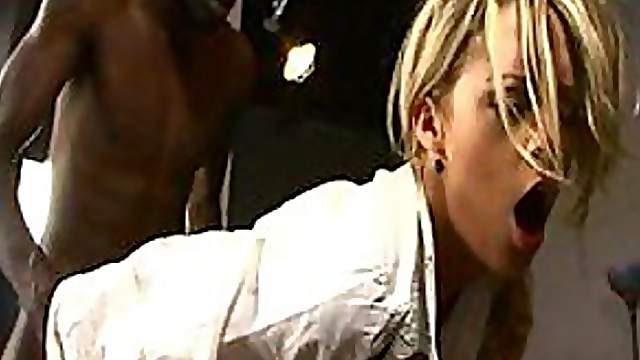 Busty Blonde MILF Katie Kox Gets Interracially Fucked At The Office