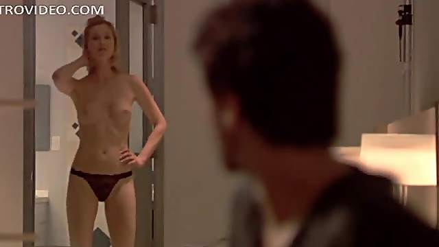 Blonde Tone Christensen Roaming Topless In The House