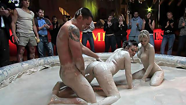 Tasty Stella Delcroix And Terri Summers Wrestle In The Mud
