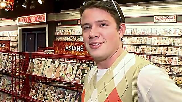 Gay man gives nice blowjob to his partner through gloryhole