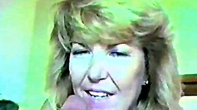A cock craving cougar gives a cute blowjob and swallows cum in a close up scene