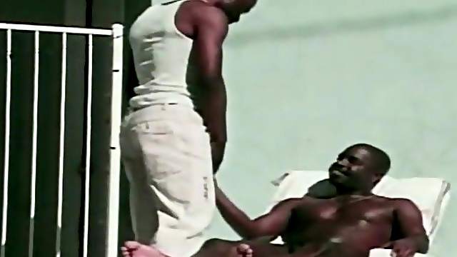 Hot black guys by the Pool