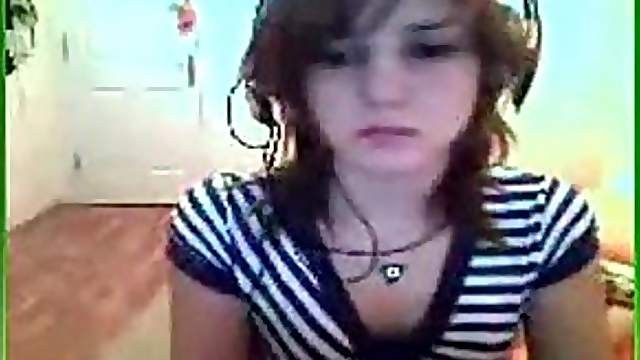 Innocent Looking Turkish Teen Strips In Front Of A Webcam
