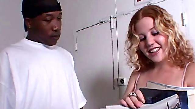 Hot porn star with a hairy pussy enjoying an interracial gangbang