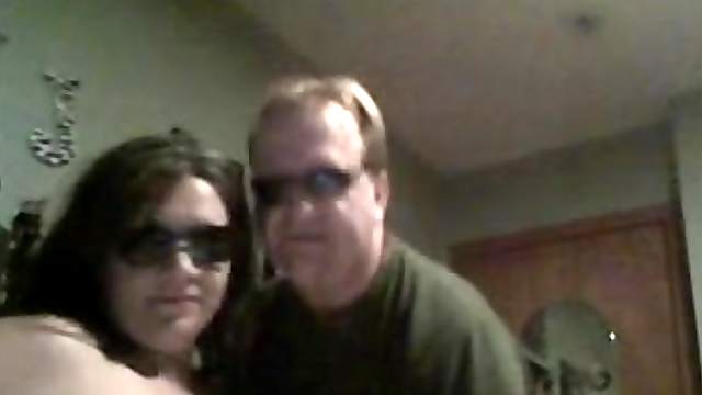 Homemade video with a chubby amateur bitch wearing glasses