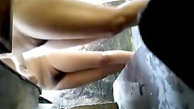 Chubby brunettes with hairy cunts get caught on a hidden cam