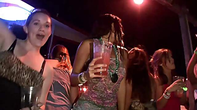 Girls in miniskirts get caught on a voyeur's cam in a club