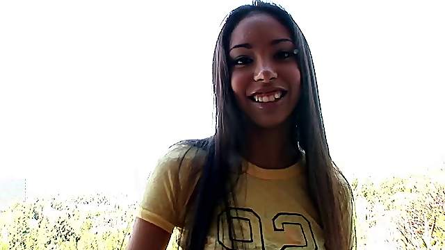 Petite Alexis Love impales herself on his giant cock