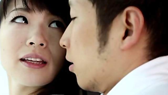 Accepting Asian damsel awarding her guy stunning blowjob before getting her hairy pussy rammed hardcore