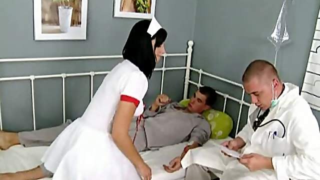 Doctor and Patient Banging The Brunette Nurse Renata Black