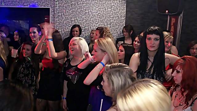 Dashing babes get banged hardcore in a saucy interracial groupsex party