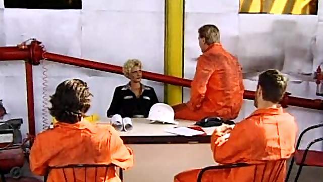 Smoking Hot Jail Warden Gets Gangbanged By Horny Convicts