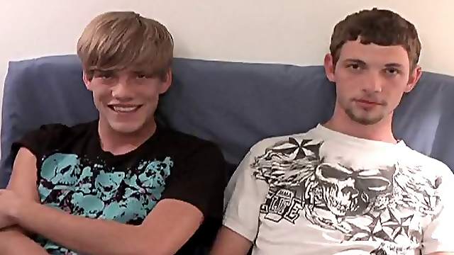 After watching a movie gay boyfriends fuck on the couch