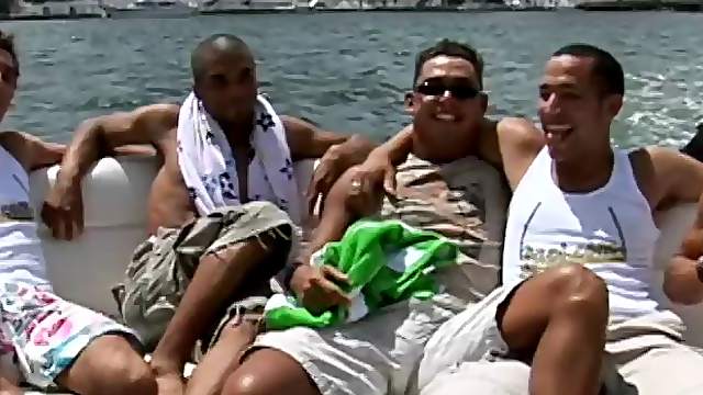 Superb orgy as masculine gays bang each others anal in the yacht
