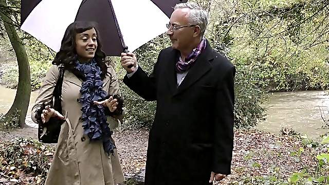 He is older than her but she needs a hard rod in her cunt
