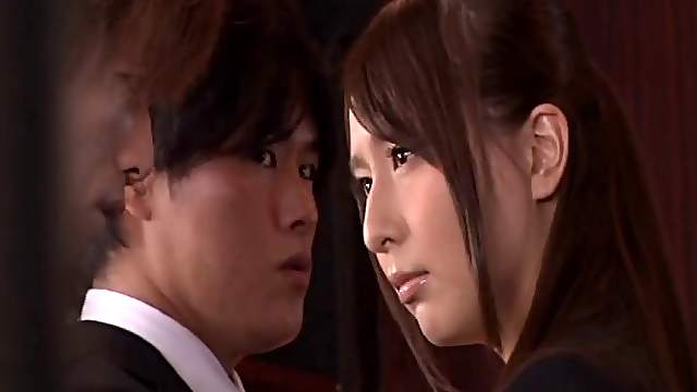 Stocking-clad Asian babe with a gorgeous body enjoying a hardcore threesome