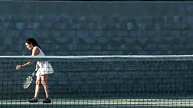 Super Busty Tennis Players Play With A Fucking Machine After Practice