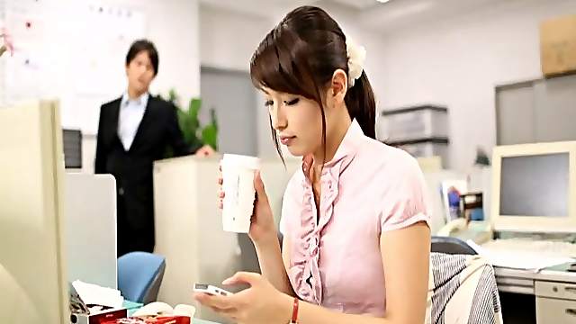 Lovely office assistant drops her pants for a breathtaking bonking by her boss