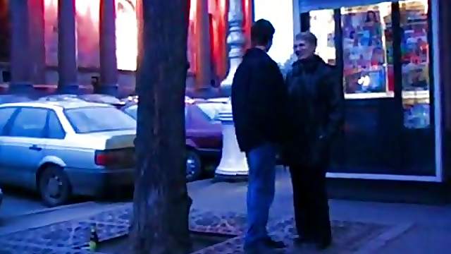 Cute old lady and a skinny guy get it on and she cums on his dick
