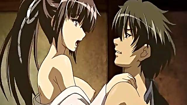 Busty Japanese hentai hot wet pussy fucking