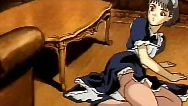 Maid anime caught and drilled by monster