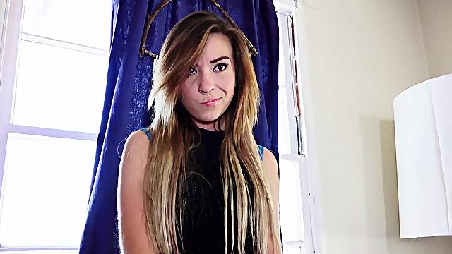 Skinny teen with a great smile is so much fun to fuck