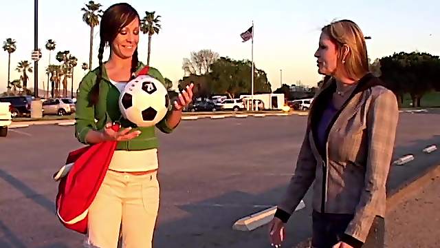 Soccer mom brings home a cute slut to share with hubby