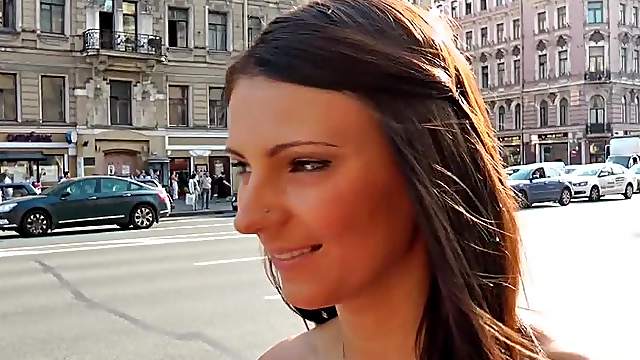 Cute Brunette Gives Head And Gets An Anal Fuck In A Bathroom