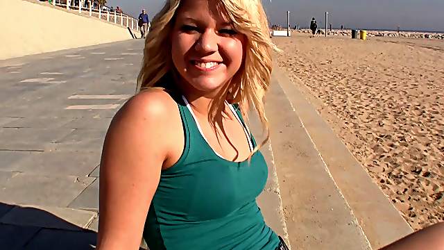 Beach babe with a great ass likes to get on top and grind on a dick