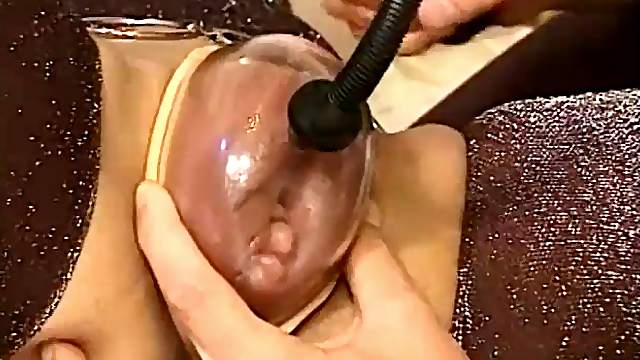 Kinky chick has her pussy destroyed by some massive dildos