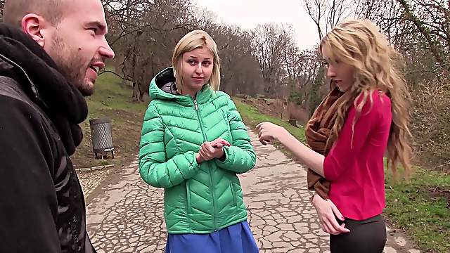 Skinny amateur senoritas having a threesome with their best buddy