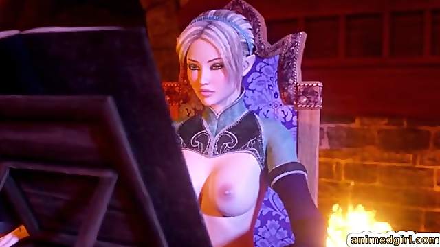 3D anime shemale hard fucking and tittty cumming