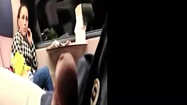 Tricky dick flashing in public train to sexy middle age MILF