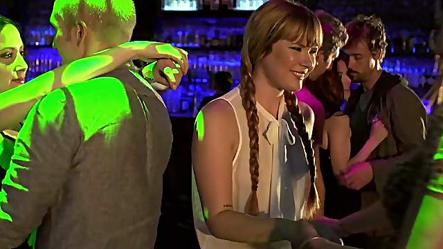Ideal lesbian redhead with pigtails getting licked close up